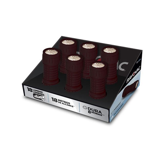 LANTERNA RAY. 9 LED C/3 PILHAS AAA ZINCO