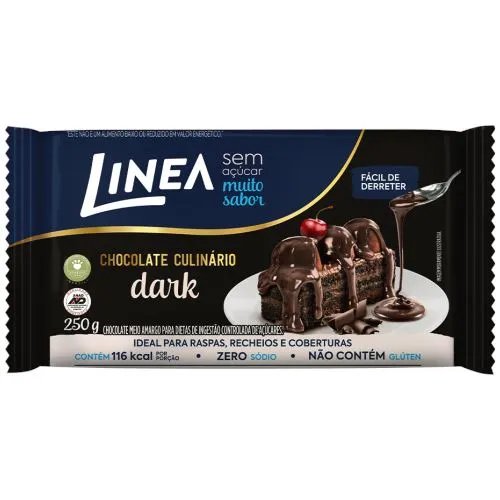 CHOC. LINEA 250GR CULI. DARK ZERO ACUCAR