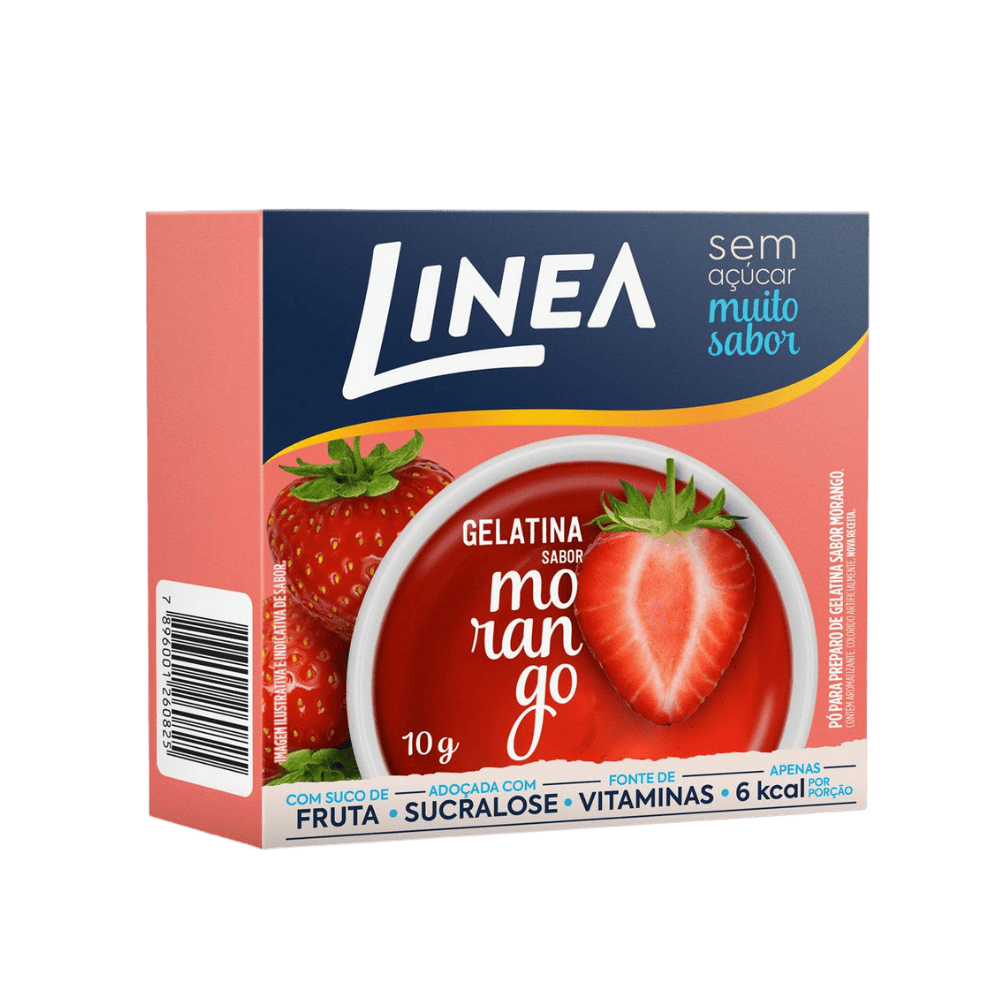 GELATINA LINEA SABOR MORANGO 10G