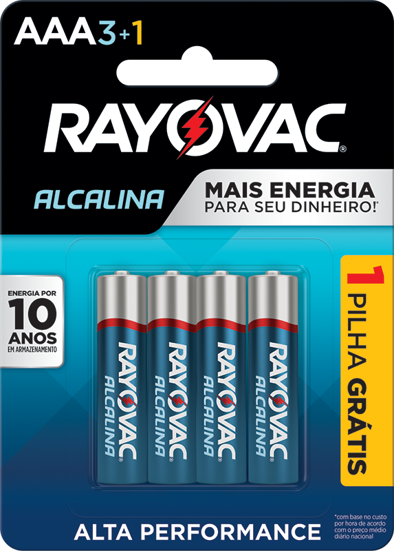 PILHA RAY. ALCAL.AAA PAL.C/ 4 LV4 PG3