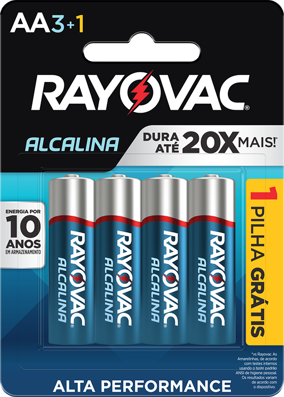 PILHA RAY. ALCAL.AA PEQ. C/ 4 LV4 PG3