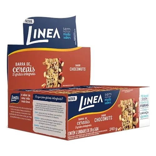 BARRA CEREAIS LINEA 12X20GR NUTS C/ CHO