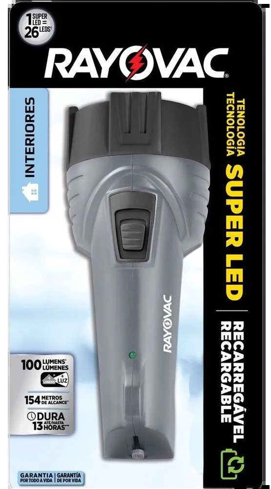 LANTERNA RAY. RECARREG.1-LED BIG BI-VOLT