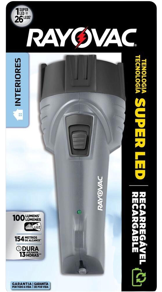 LANTERNA RAY. RECARREG.1-LED BIG BI-VOLT