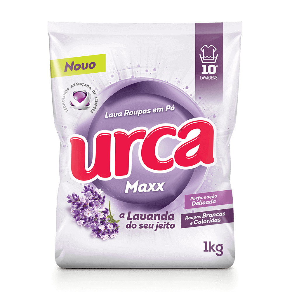 *LAVA ROUPAS EM PÓ URCA MAXX LAVANDA 1KG
