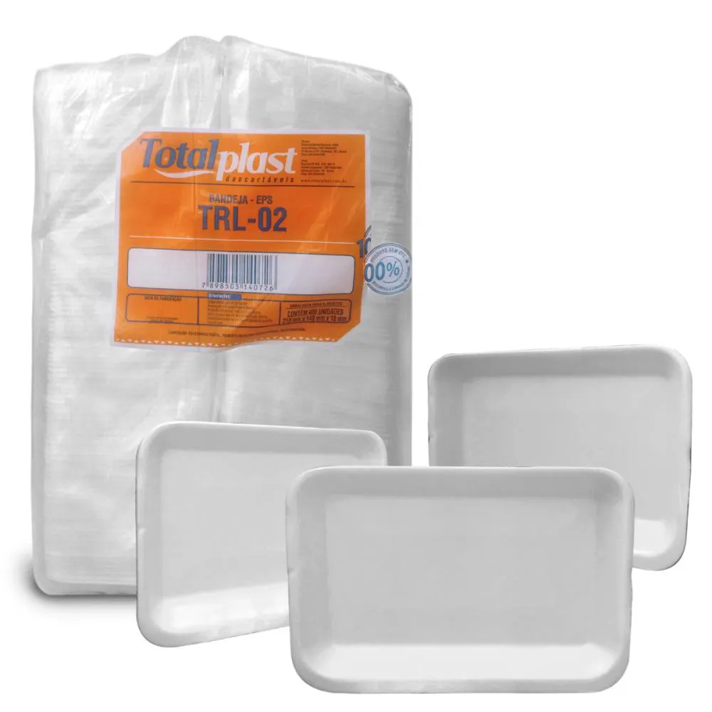 *BANDEJA EPS TOTALPLAST 210X140X18MM UNI