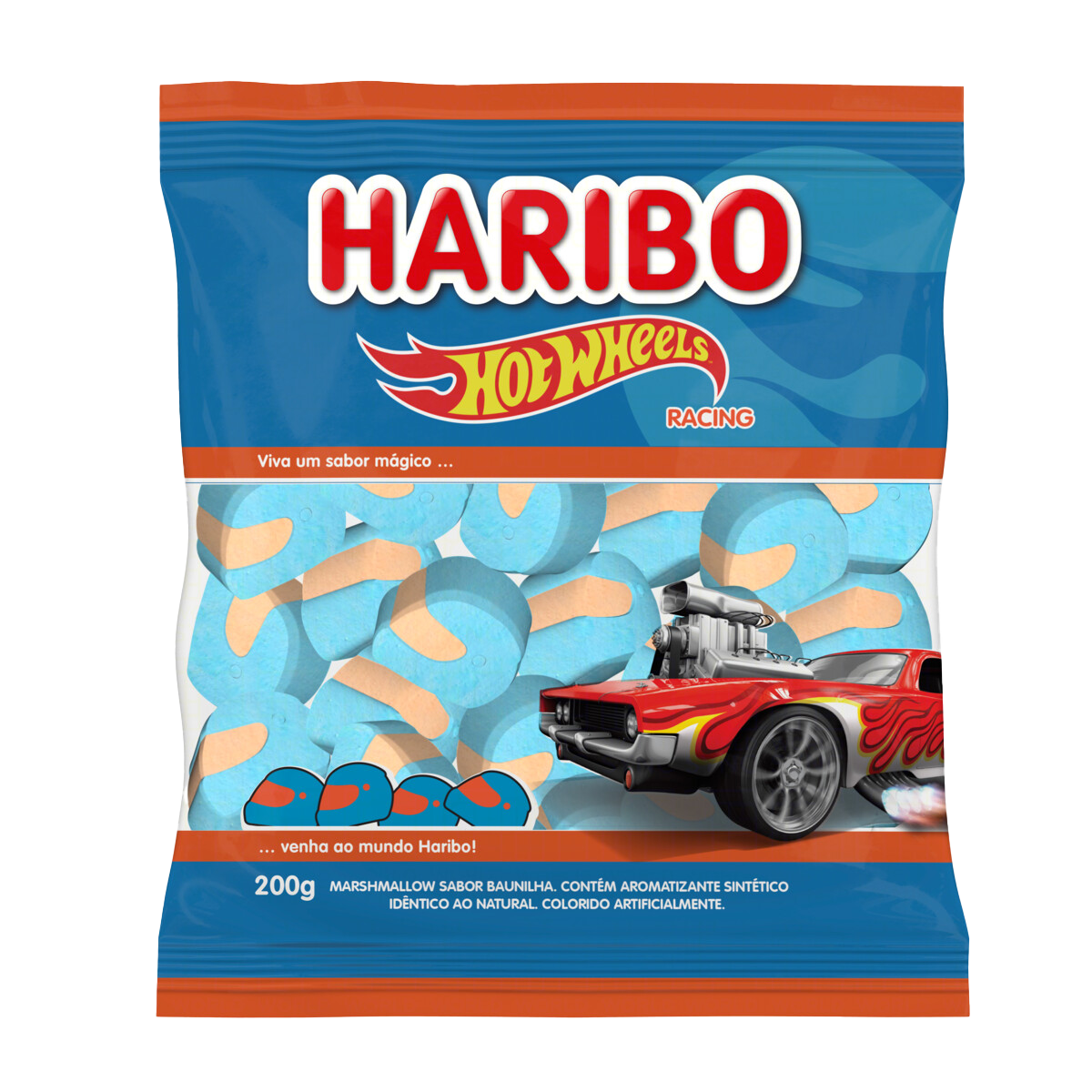 MARSHMALLOW HARIBO HOT WHEELS BAUNILHA 200G