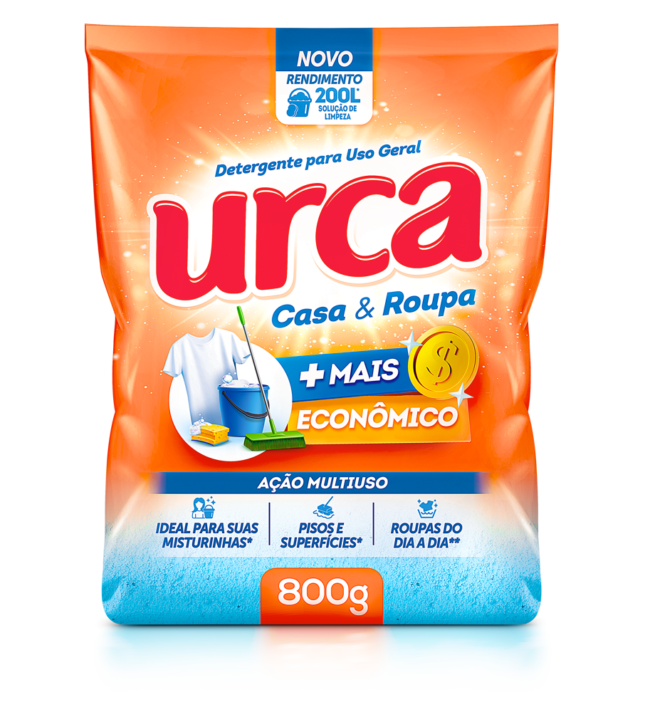 DETERGENTE EM PÓ URCA CASA E ROUPA 800G