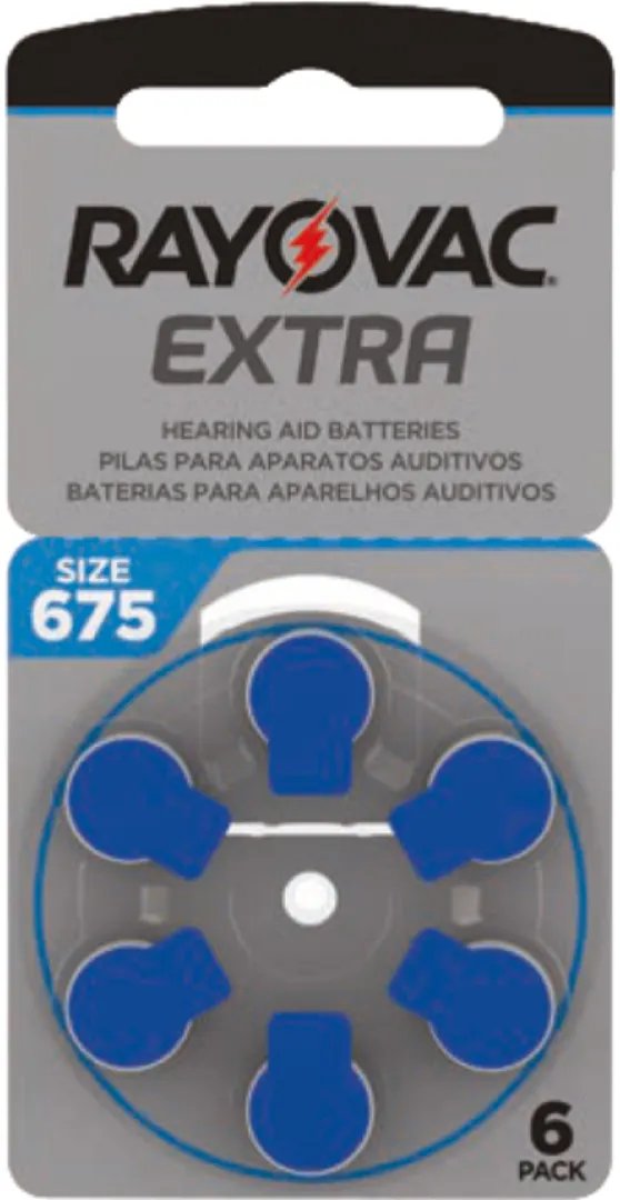 PILHA AUDITIVA EXTRA ADVANCED ACTIVE 675 COM 6 UND