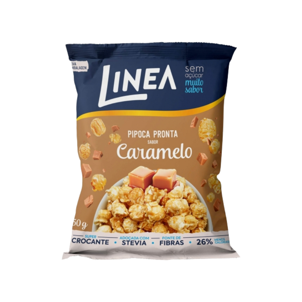 PIPOCA PRONTA LINEA CARAMELO ZERO AÇÚCAR 50G