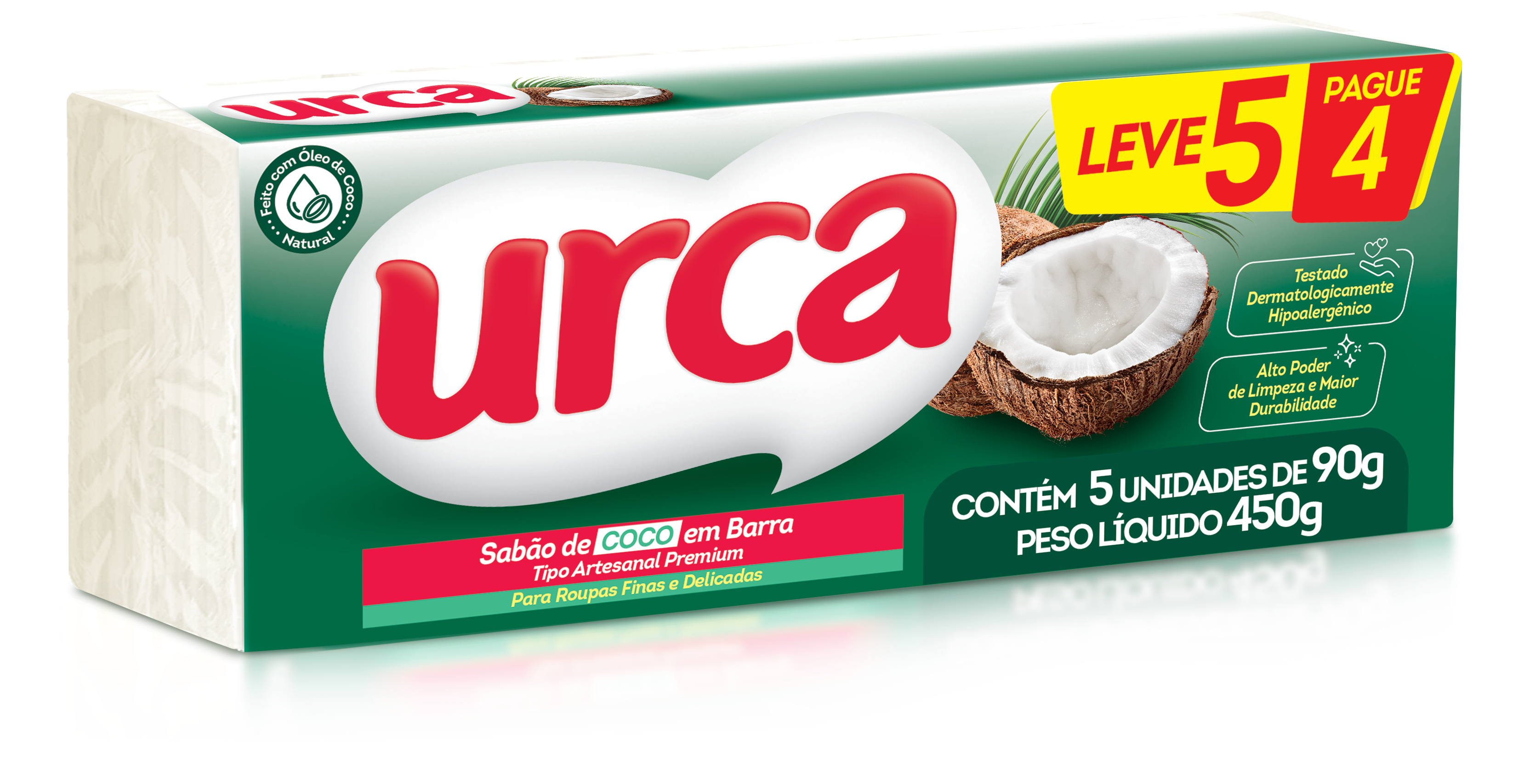 SABÃO DE COCO URCA PEDRA LV05 PG04 90G