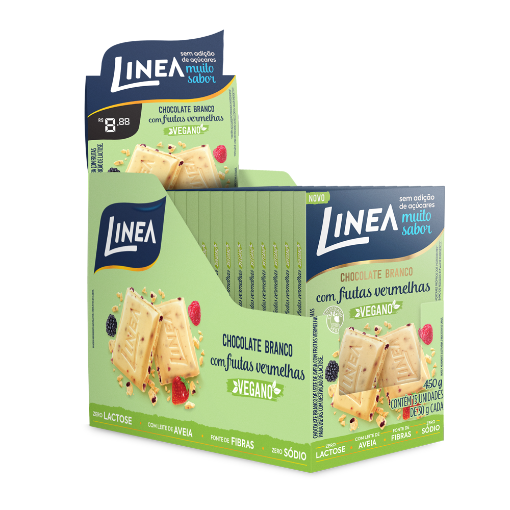 CHOC. VEGANO LINEA 15X30GR C/ FRUTA