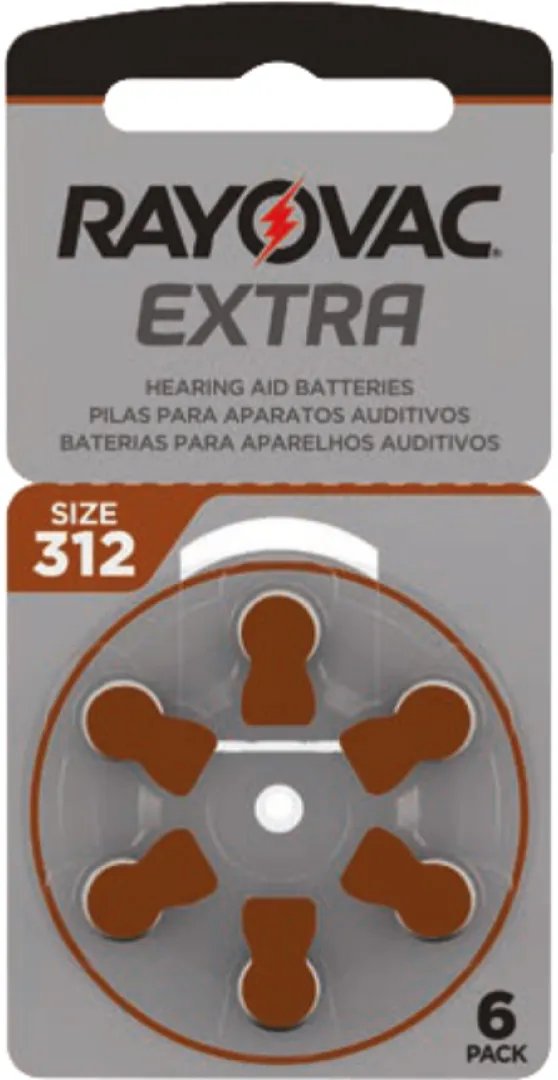 PILHA AUDITIVA 312 EXTRA ADV. C/ 6 UNI.