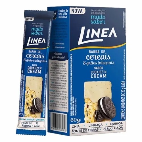 BARRA CEREAIS LINEA 3X20GR COOKIESN CREA