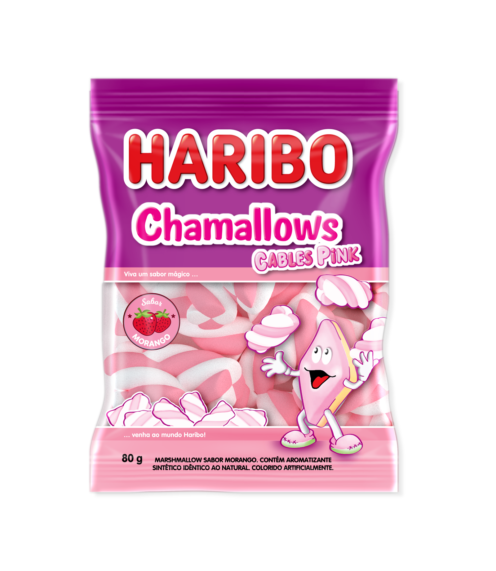 *MARSHMALLOW 80GR HARIBO CABLES PINK