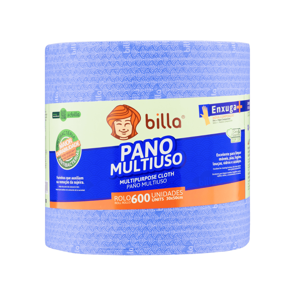 *PANO MULTIUSO BILLA AZUL COM 600 UND