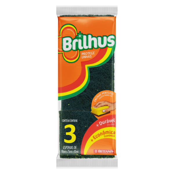 ESPONJA BRILHUS PROTEGE UNHAS C/ 3