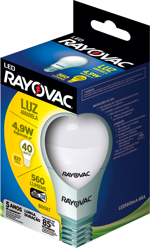 LAMP. RAY. LED 4,9W BI-VOLT AMARELA