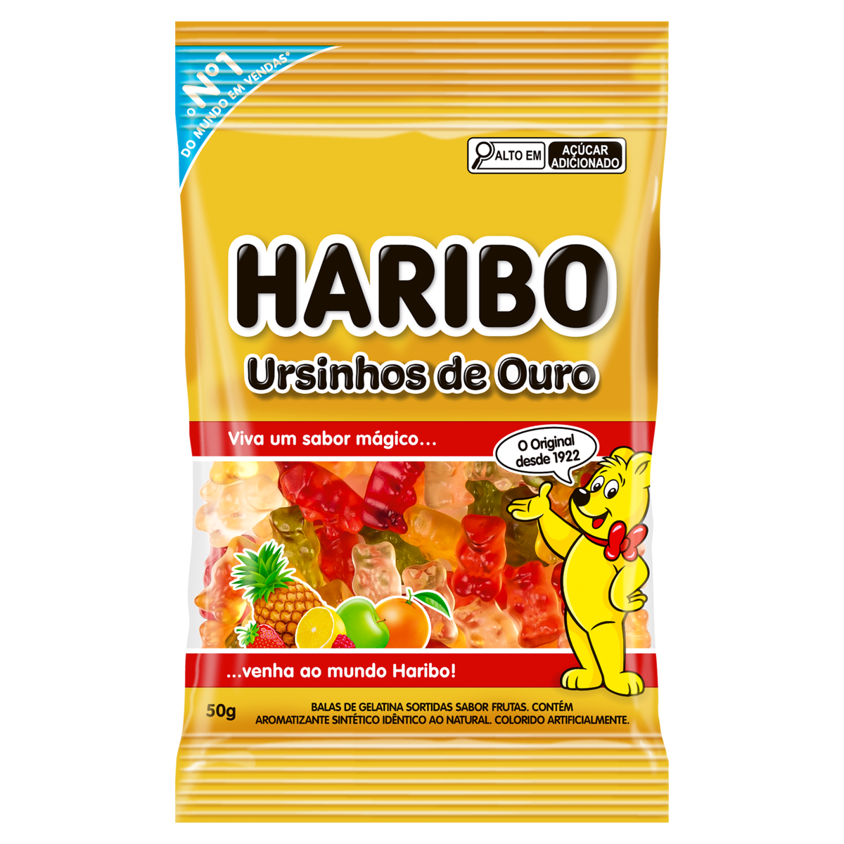 BALA DE GELATINA URSINHOS DE OURO 50G