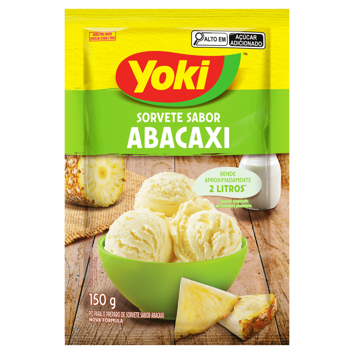 PO P/ SORVETE YOKI 150GR ABACAXI