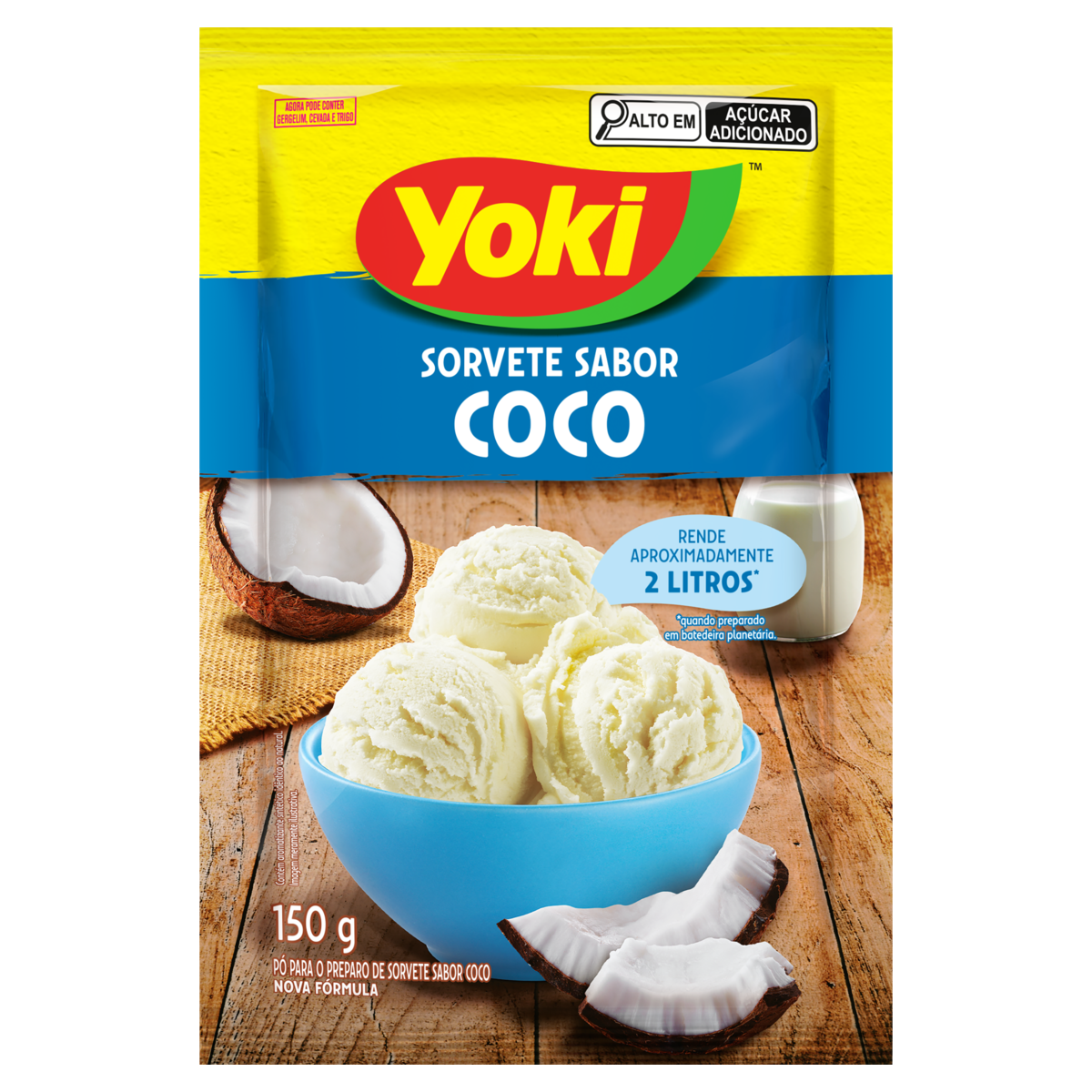 PO P/ SORVETE YOKI 150GR COCO