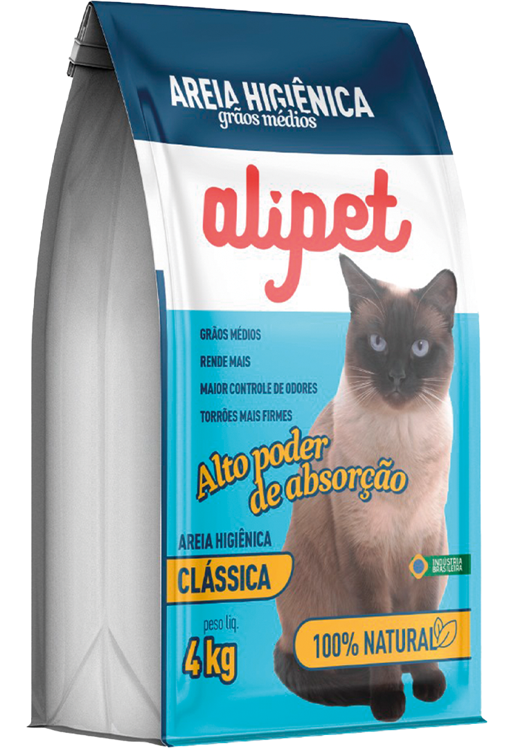 AREIA GRANULADA P/ GATO ALIPET 4KG