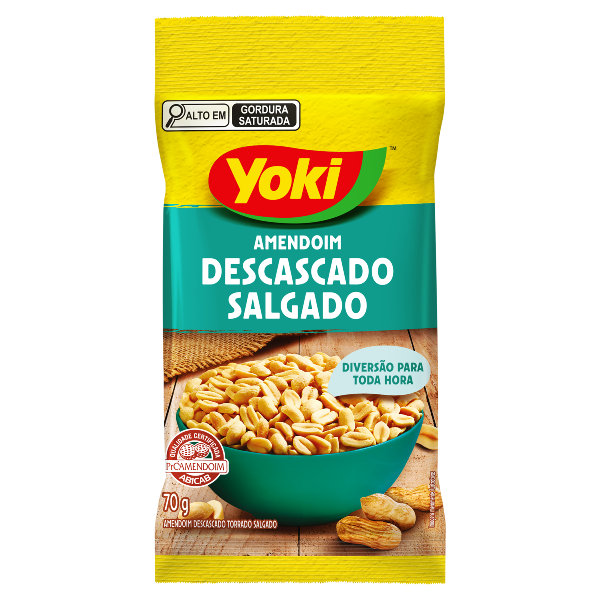 AMENDOIM YOKI 70GR SALGADO DESCASCADO