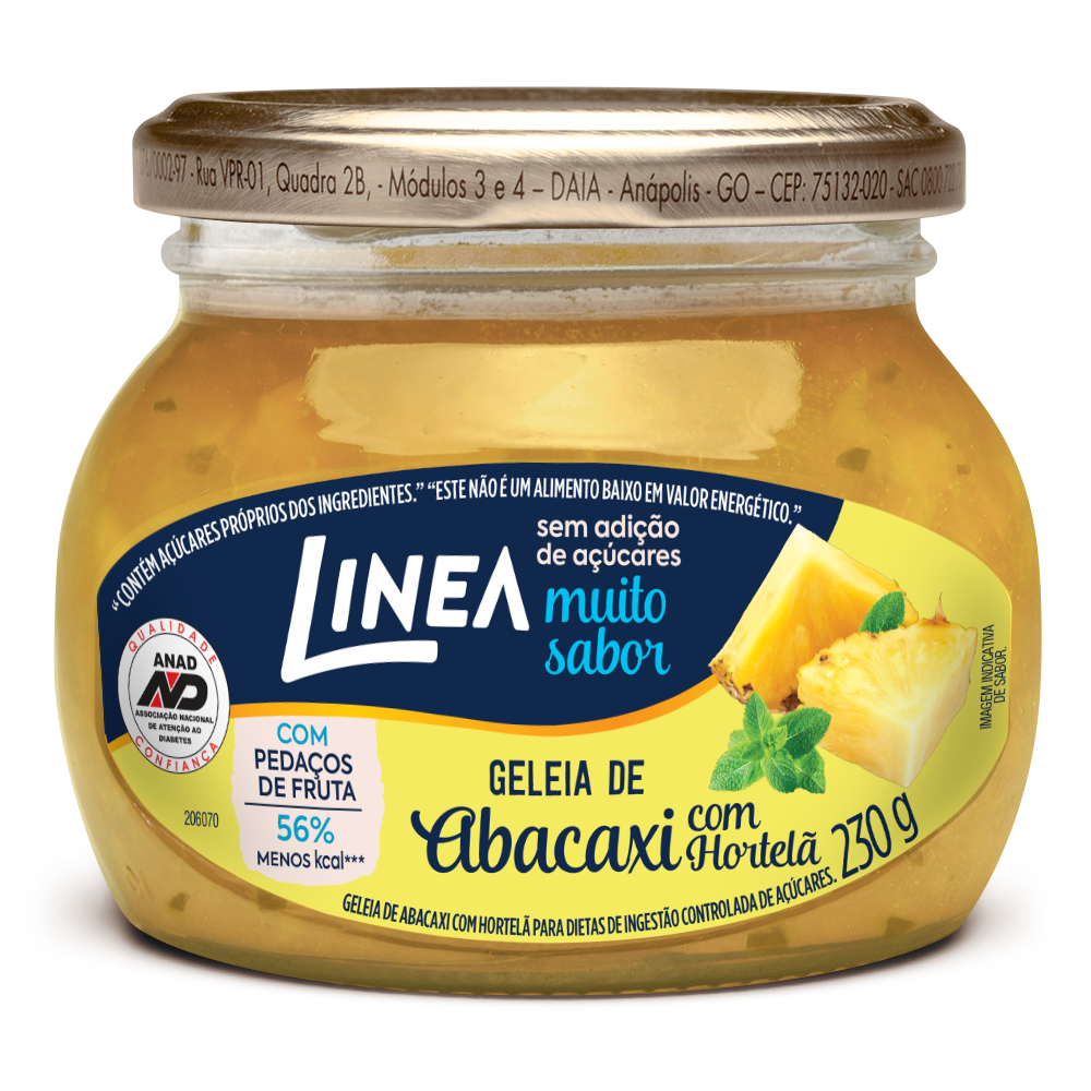 GELEIA DIET LINEA 230GR ABACAXI C/ HORT