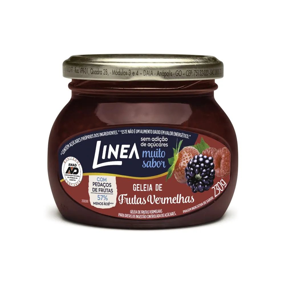 GELEIA DIET LINEA 230GR FRUTAS VERMELHAS
