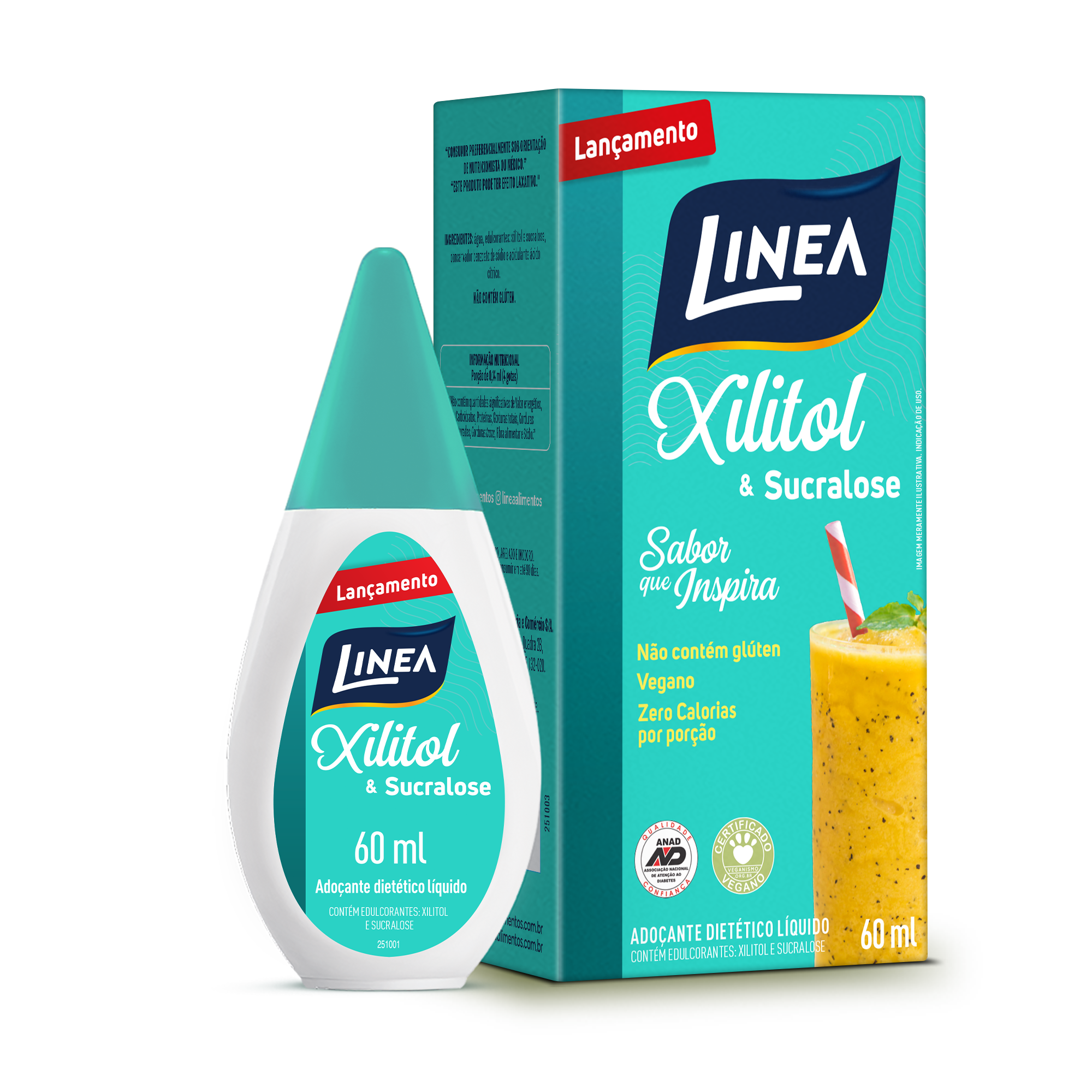 ADOCANTE LIQ. LINEA 60ML XILITOL E SUCRA