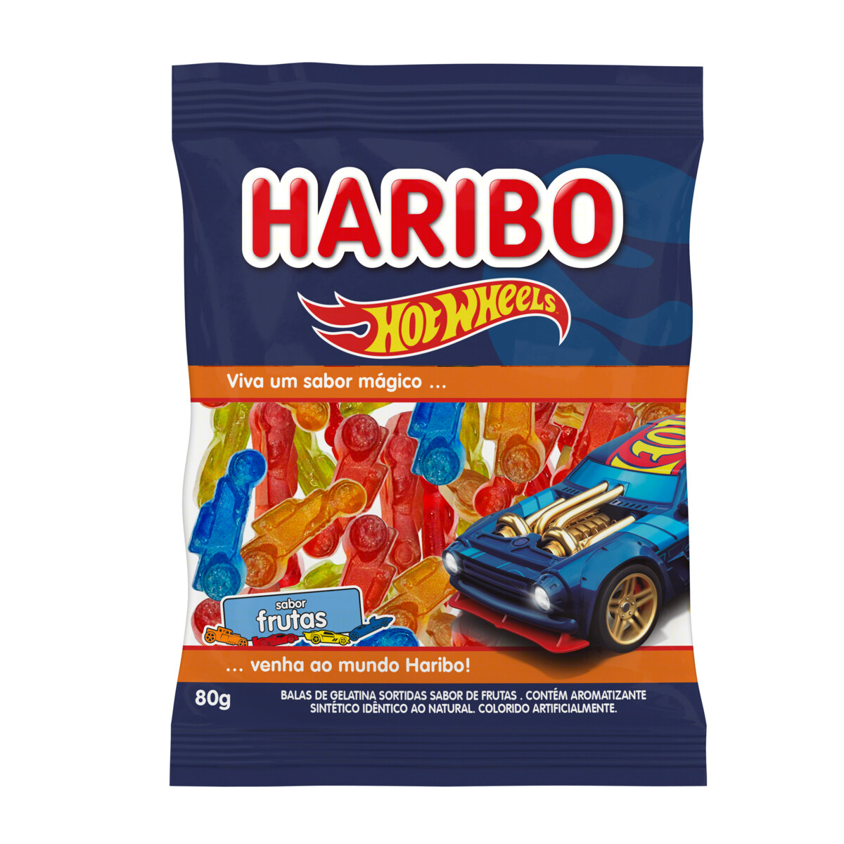 BALA DE GEL. 80GR HARIBO HOT WHEELS FRUT