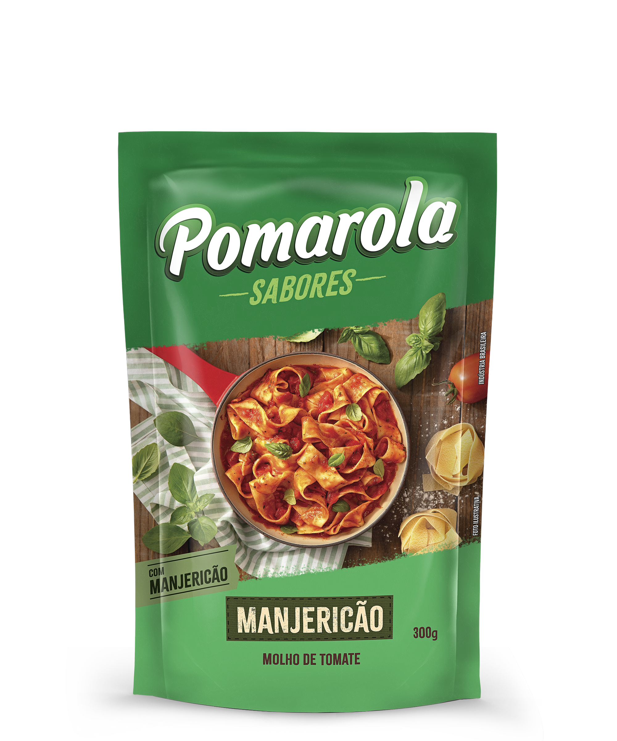 MOLHO DE TOM. POMAROLA 300GR MANJERICA