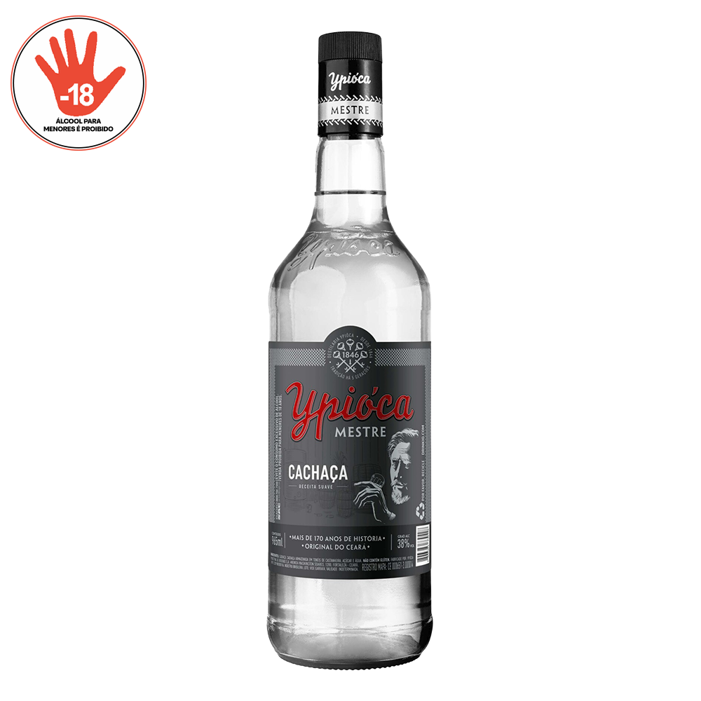CACHACA YPIOCA 965ML CG PRATA MESTRE