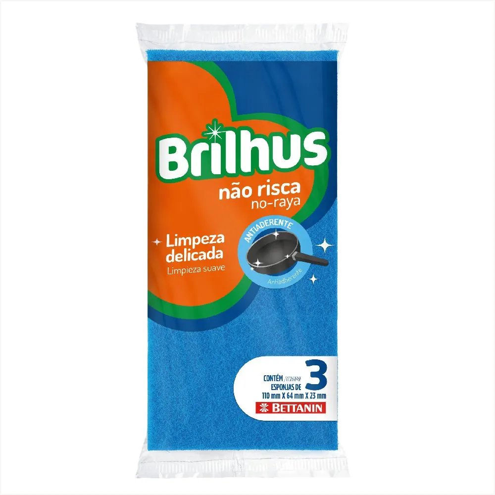 ESPONJA BRILHUS NAO RISCA C/ 3