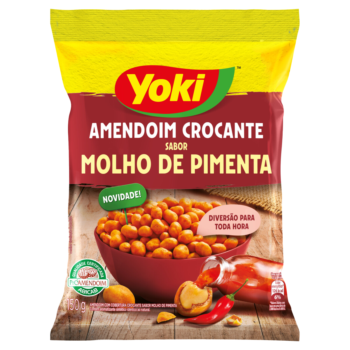 AMEND. YOKI 150GR CROC. MOLHO DE PIMENTA