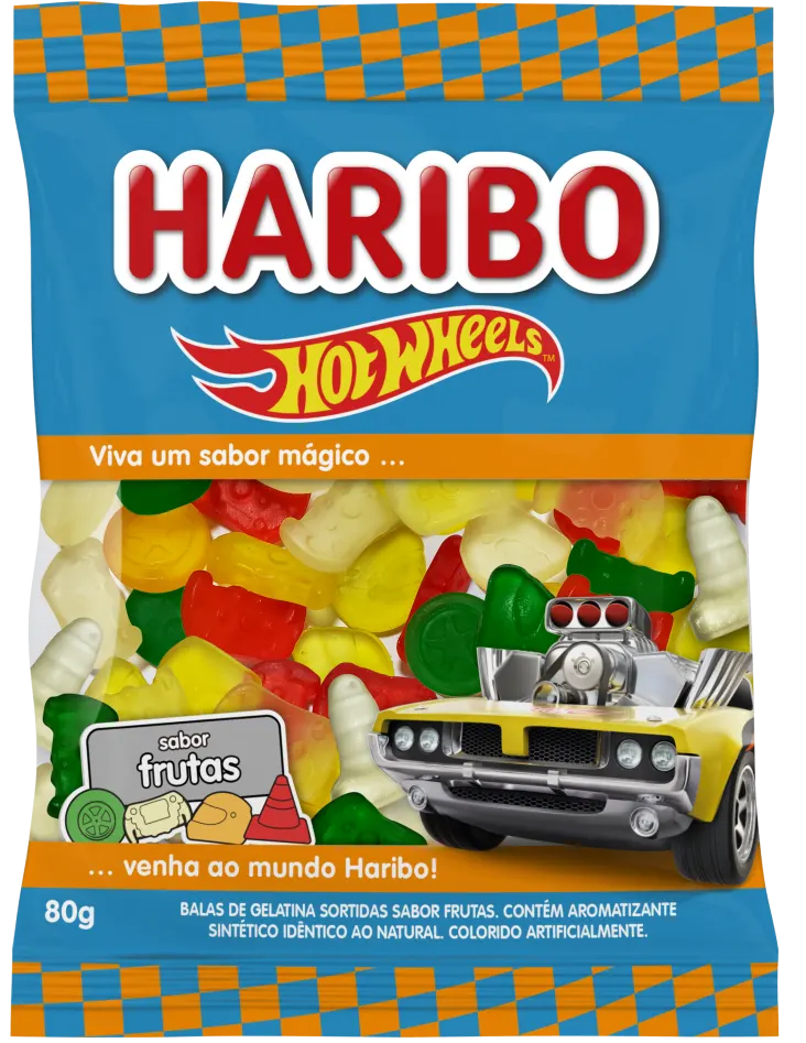 *BALA DE GEL. 80GR HARIBO HOT WHEELS RAC