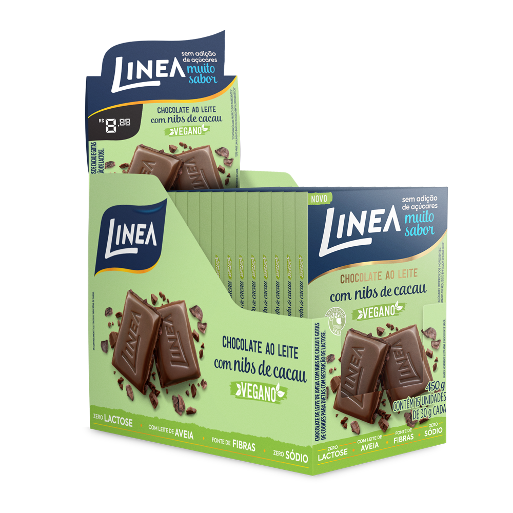 CHOCOLATE VEGANO LINEA 15X30GR AO LEITE