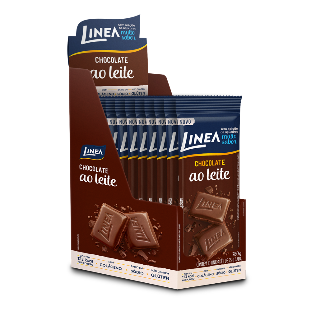 CHOCOLATE LINEA 10X75GR AO LEITE