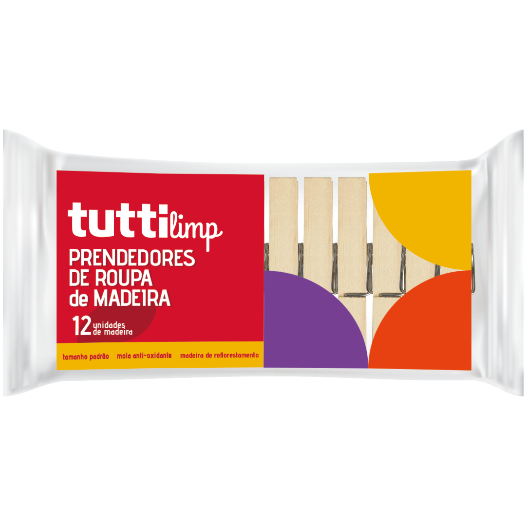 PREND. DE ROUPA TUTTI C/ 12 UNI MADEIRA