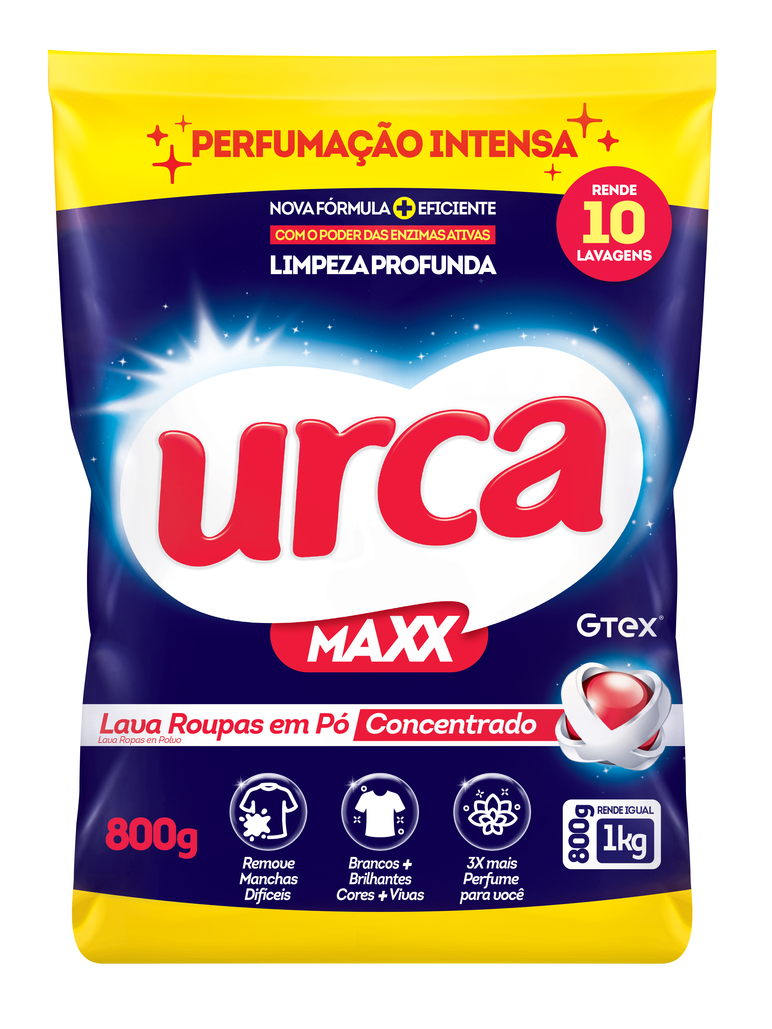 LAVA ROUPAS EM PO 800GR CONCENTRADO URCA