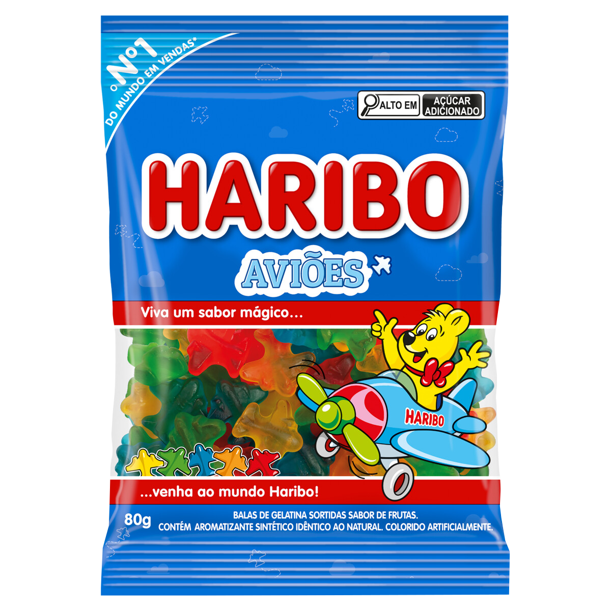 SOH BALA DE GEL. 80GR HARIBO FRUT AVIOES