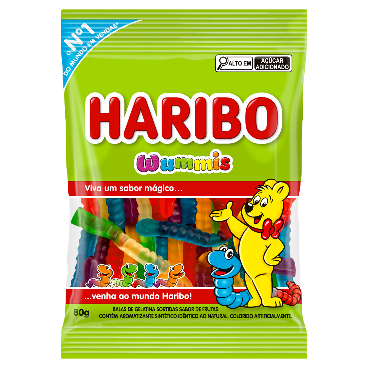 BALA DE GELATINA 80GR HARIBO WUMMIS