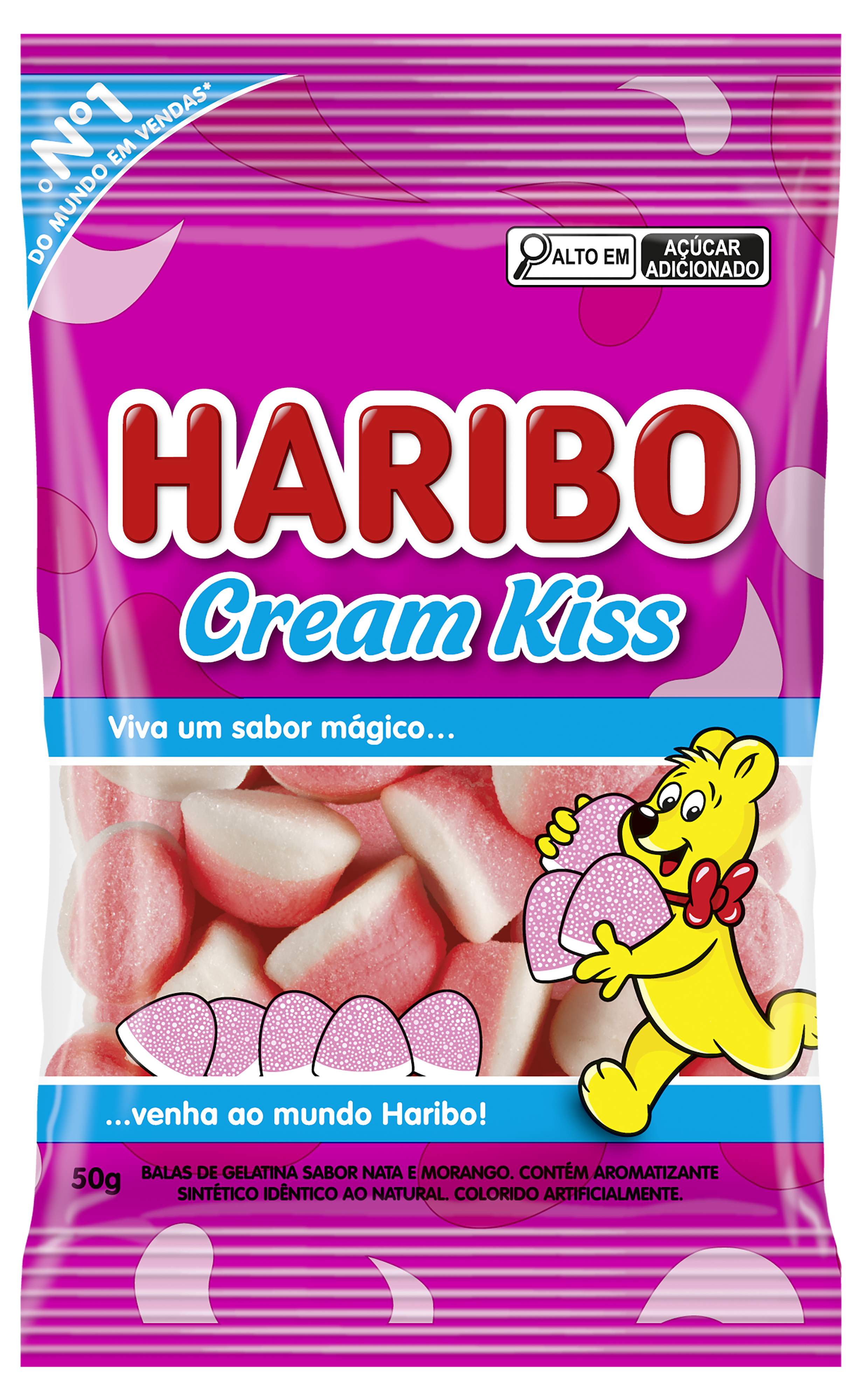 BALA DE GEL. 50GR HARIBO NATA MORANGO CR