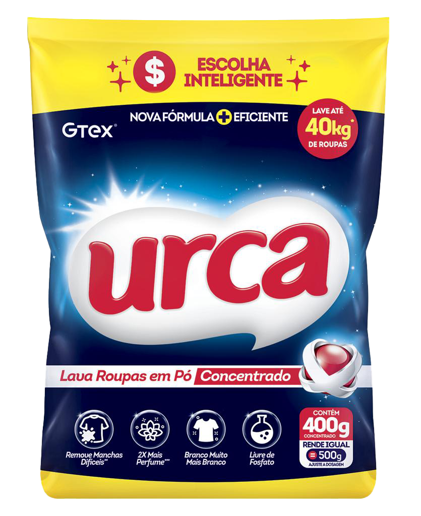 LAVA ROUPAS EM PO 400GR CONCENTRADO URCA