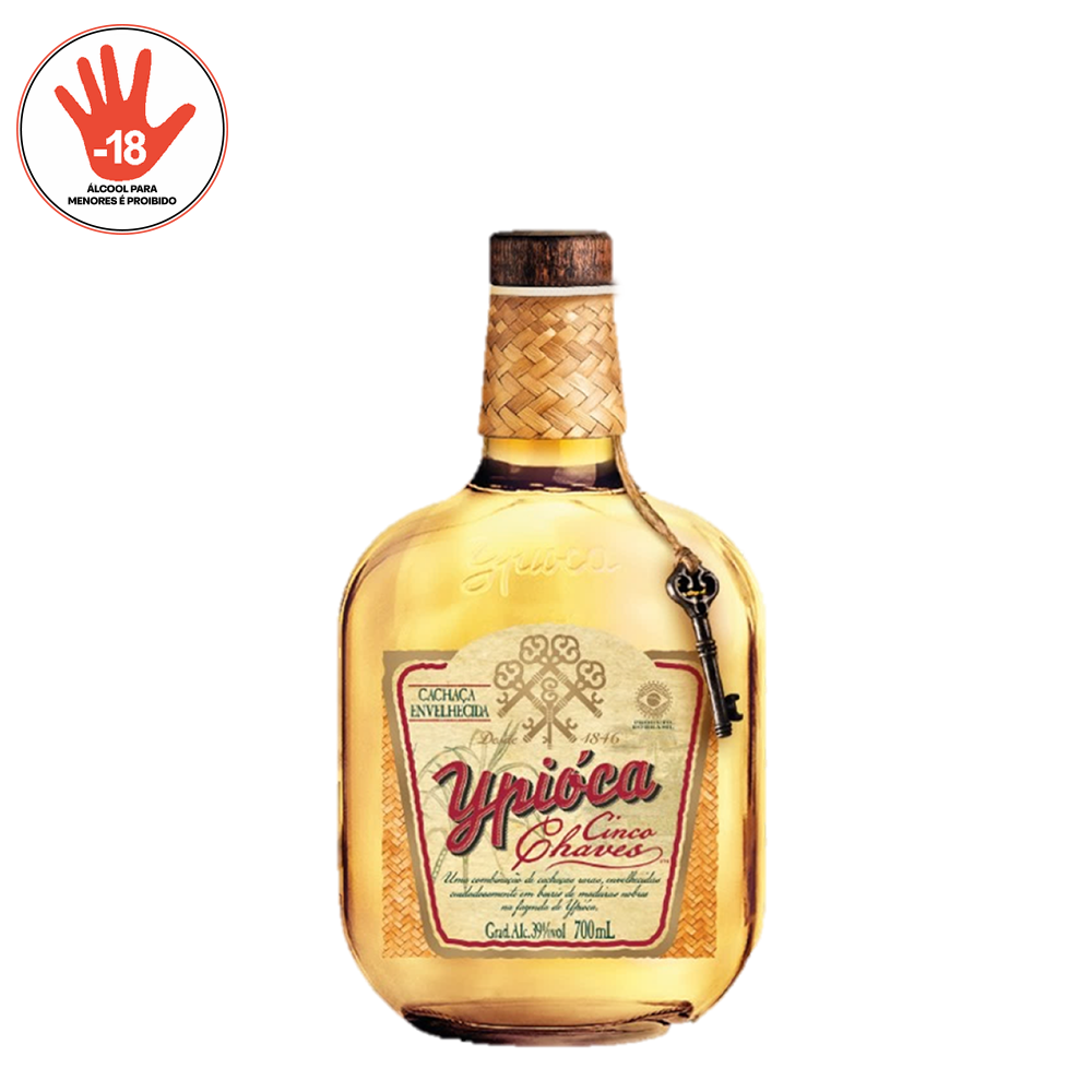 CACHACA YPIOCA 700ML 5 CHAVES REDESIGN