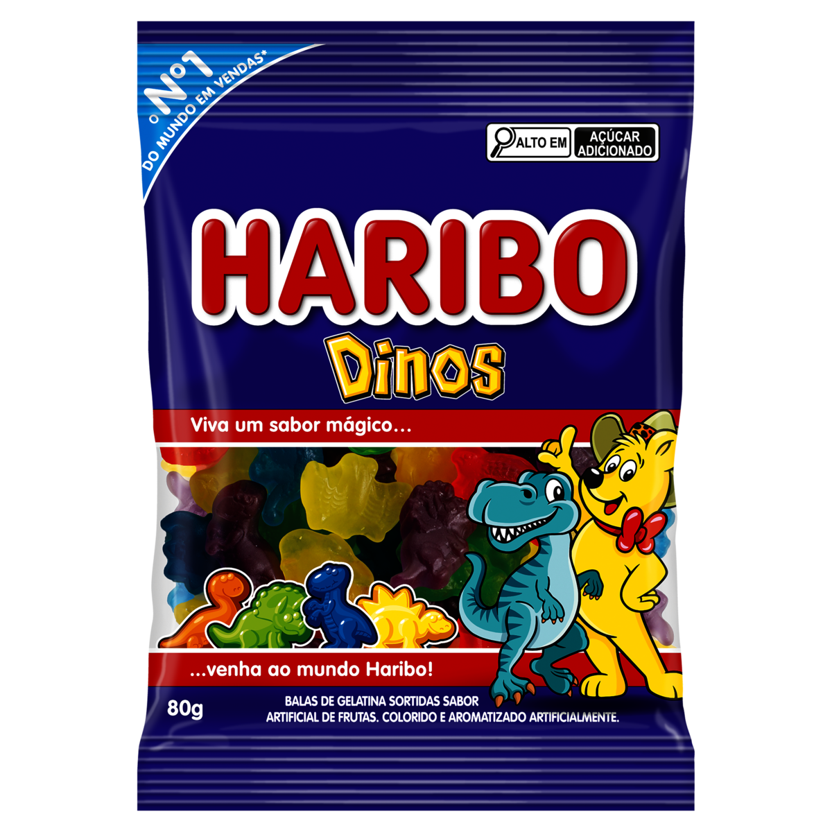 SOH BALA DE GELATINA 80GR HARIBO DINOS