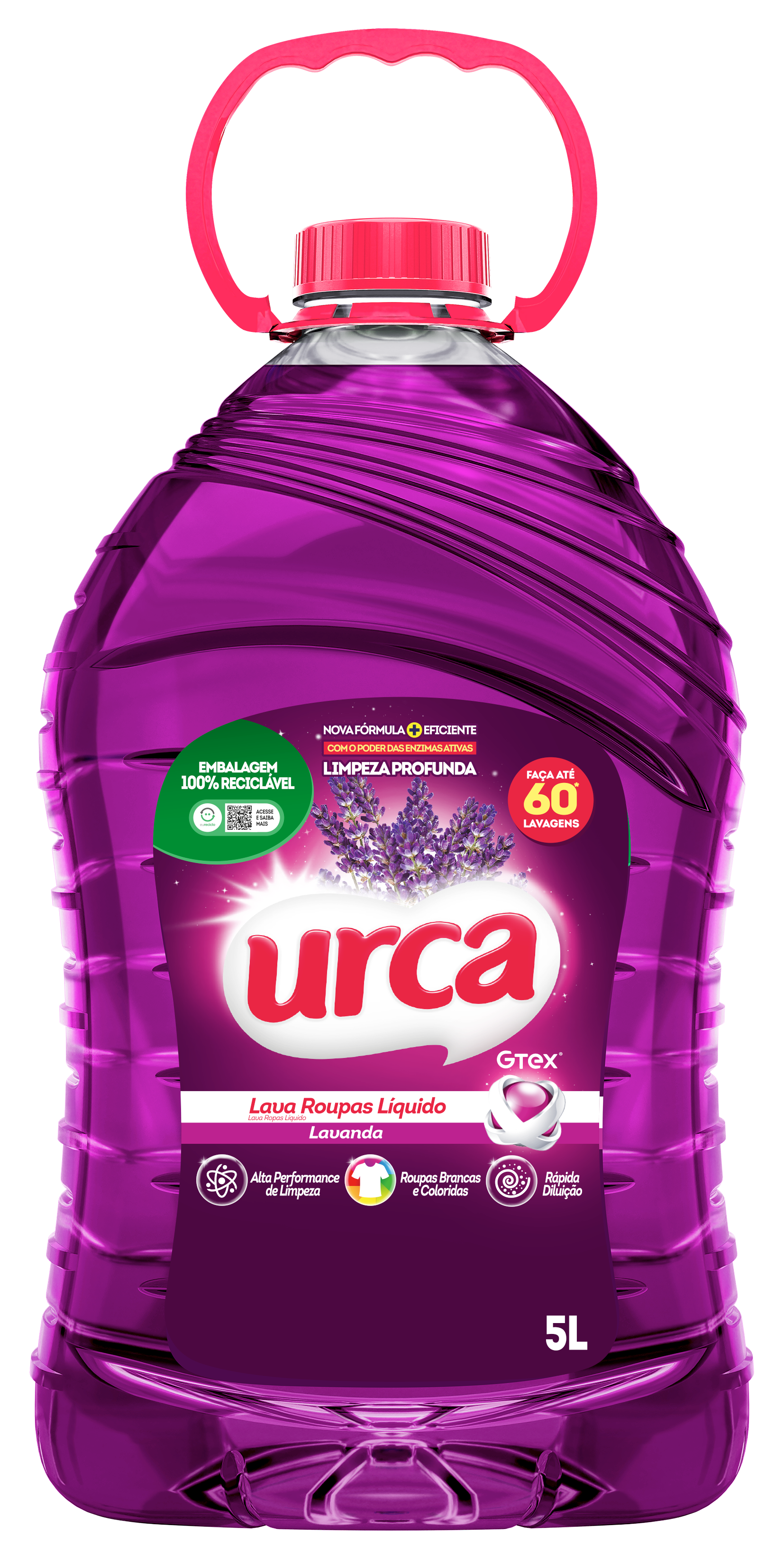 LAVA ROUPAS LÍQUIDO URCA LAVANDA 5L