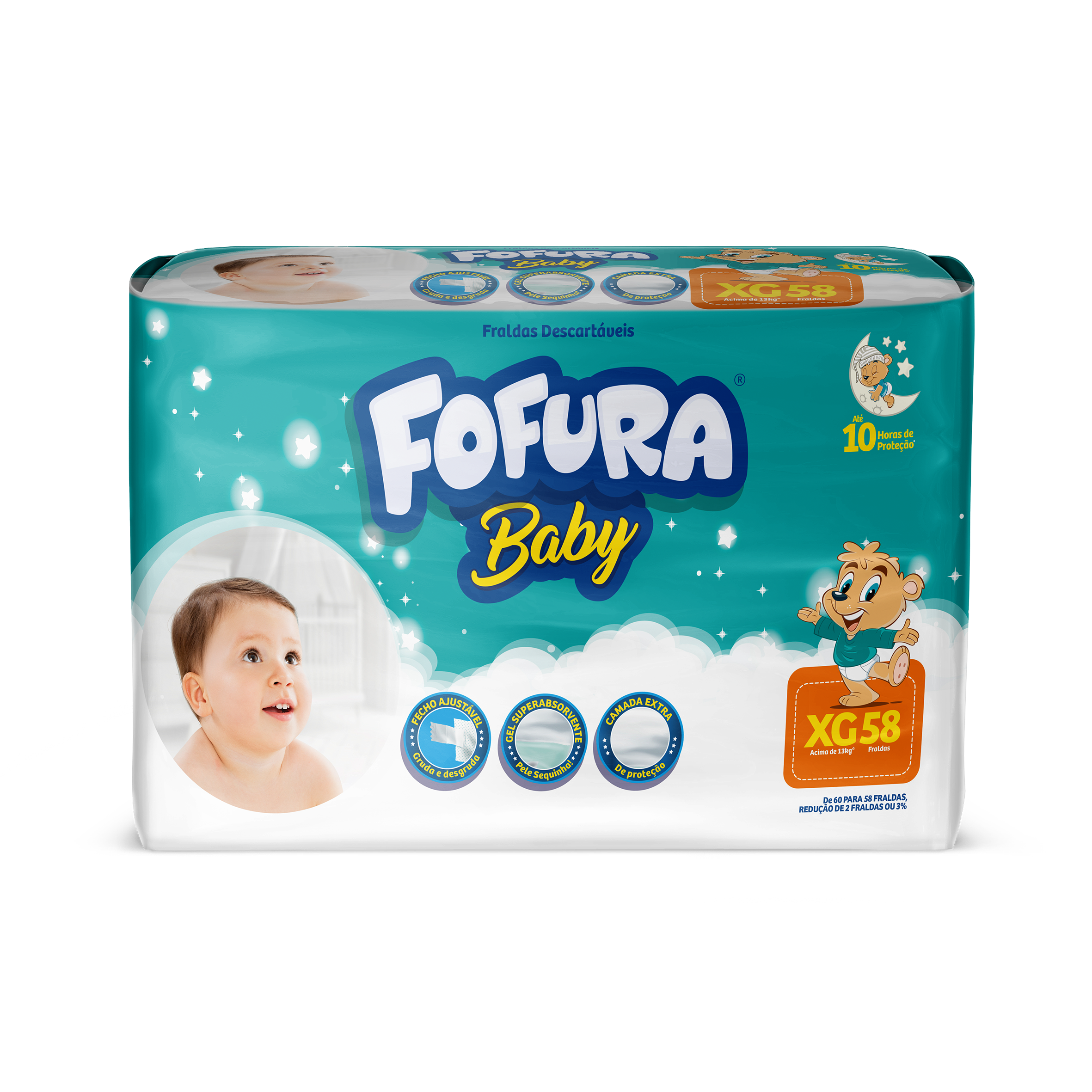 *FRALDA DESC.FOFURA BABY HIPER XG C/58
