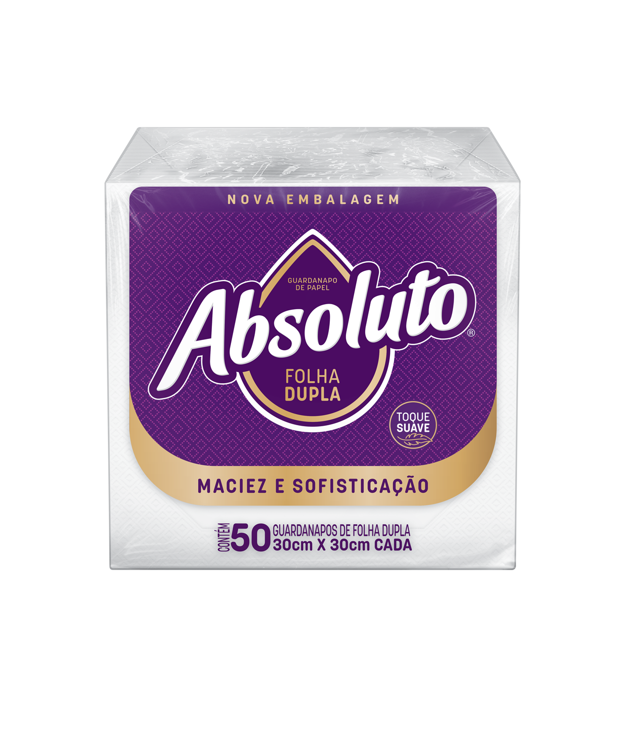 *GUARDANAPO ABSOLUTO F.D 30X30 C/50 FLS