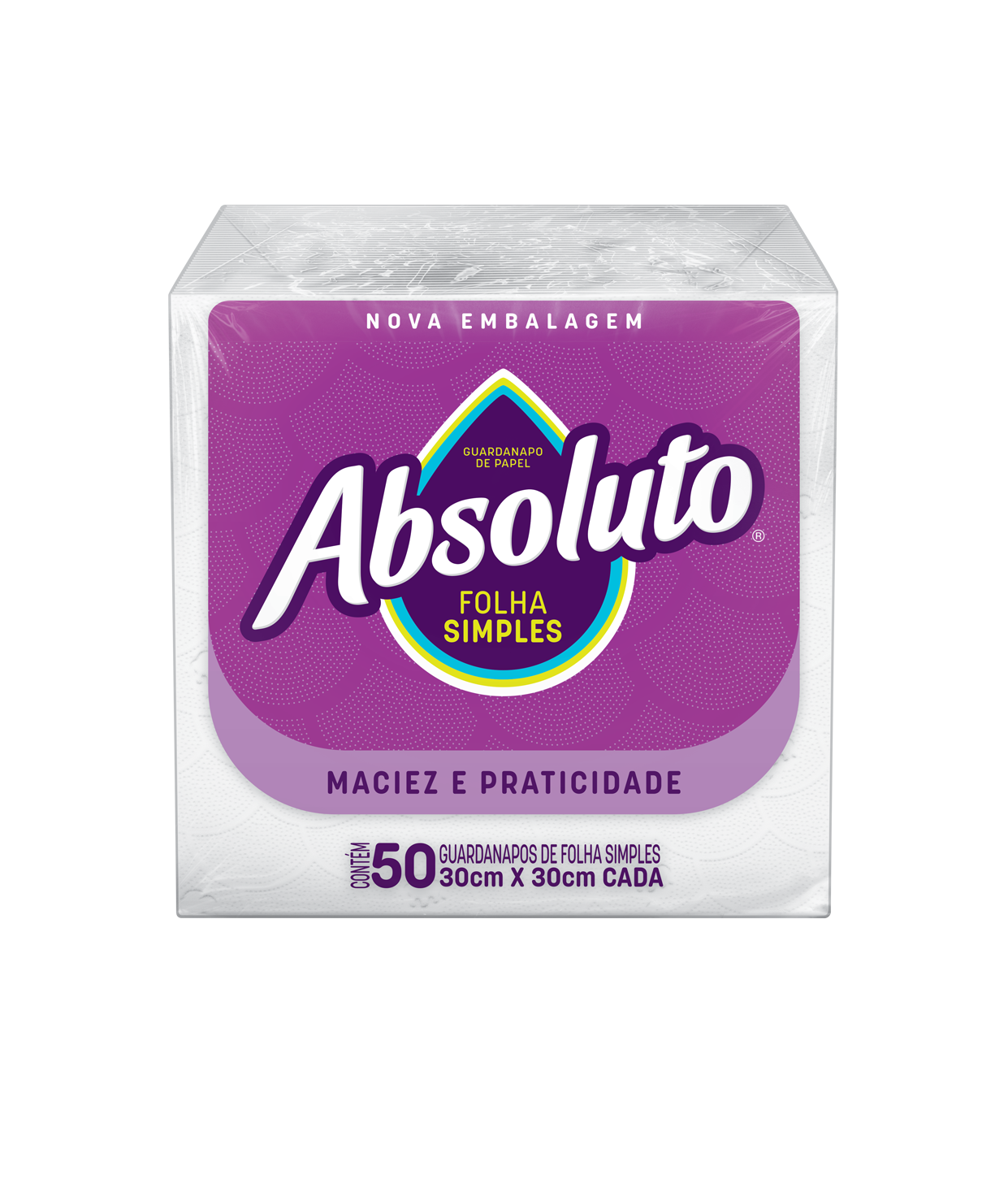 *GUARDANAPO ABSOLUTO F.S 30X30 C/50 FLS